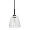 Hello Honey® Robert Stevenson Lighting Landry 11" Black & Nickel Seedy Glass & Metal Ceiling Light